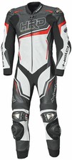 HELD Slade II Lederkombi, einteilig, Schwarz-Weiss/Rot, S / 46