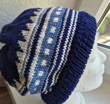 Wollmütze,Strickmütze,Beanie,Unisex,Handarbeit,Merinowolle,Fair Isle Muster