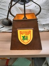 Ritter Bier Dortmund Lampe Bauereiwerbung Kupfer Thekenleuchte