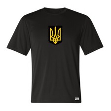 EAKS Herren T-Shirt Ukraine Wappen Trysub Dreizack Ukrajina Ukraina Landeswappen