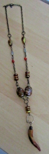 Modeschmuck kette zahn - kette, gold
