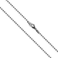 Kugelkette Anhänger Pendant Halskette Kette Edelstahl Silber Schwarz ManoaShark