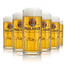 6x Paulaner Bier Glas 0,4l