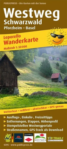Wanderkarte westweg - wanderkarte,