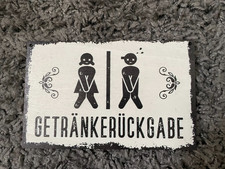 Türschild Wanddekor Bad WC Deko Getränkerückgabe
