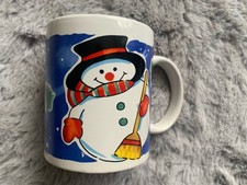 SCHNEEMANN   °°  TASSE °°  1 x benutzt  °° Kaffe Becher  ° Weihnachten °