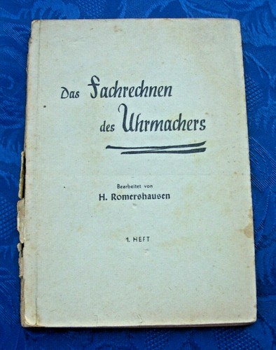 Das fachrechnen des uhrmachers - fachrechnen,