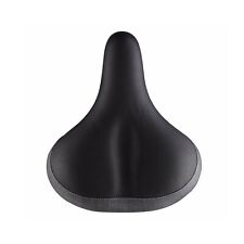 Cruiser Fahrrad Sattel mit Federn Velo schwarzes Leder + Stoff VL6256