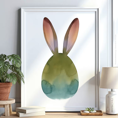 Ostern hase schablone malen - hase, v1