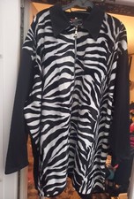 Jacke von Labass,L ca,90cm,B ca70cm,schwarz,Weiß,Animal,evtl,Polyester,Felloptik
