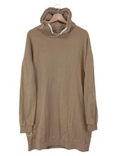 SOCCX Damen Hoodie Kleid Freizeitkleid Gr. 38/M Beige Casual