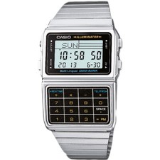 Uhr CASIO DATA BANK CALCULATOR DBC-611-1DF Taschenrechner Stahl Armbanduhr