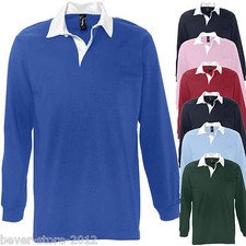 Sols Herren Polo-Shirt Rugbyshirt Kontrast Sweatshirt Pullover Gr. XS M L XL XXL