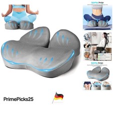 Orthopädisches Sitzkissen Memory-Schaum Grau für Büro Auto Rollstuhl