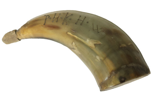 Altes pulverhorn pulverflasche - pulverhorn,