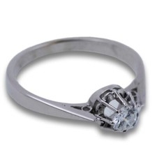 Solitär Brillant Ring 750