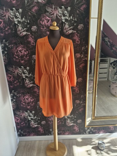 Comma kleid in orange - comma,