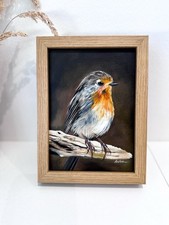 Rotkehlchen vogel ölgemälde - rotkehlchen,