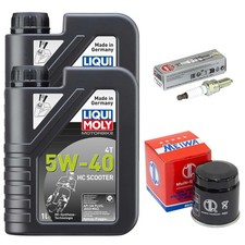 Öl 2L Ölfilter Inspektion Set Zündkerze für Derbi GP1 250 Racing PT1A PT1B 07-10