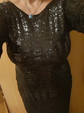 SILVESTER KLEID GR 44 SCHWARZ