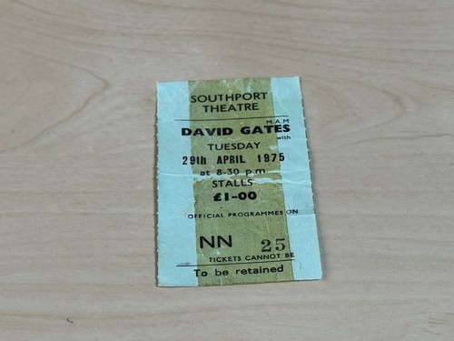 David gates concert - gates, ticket