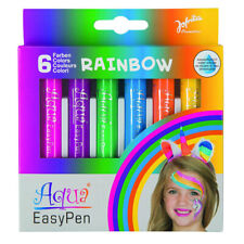 6x AQUA PEN RAINBOW # Karneval