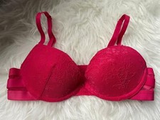 H&M BH 70a 70 a Push Up Spitze Pink Bra sexy Bügel Träger w NEU Dessous rot