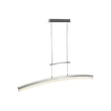 Trio Pendelleuchte Aluminium gebürstet, Acryl weiß, inkl. 4-fach Touch