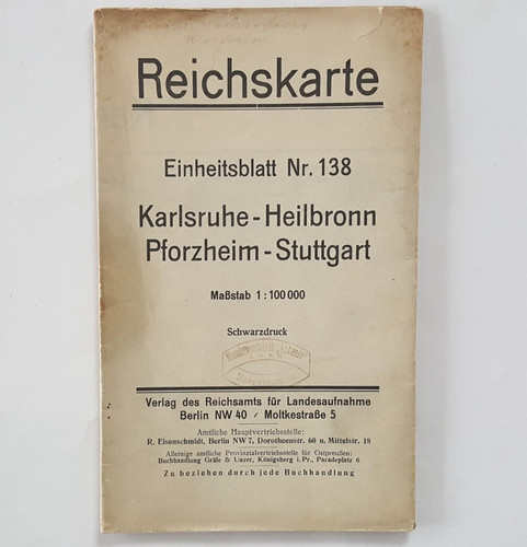 Reichskarte einheitsblatt - einheitsblatt, nr