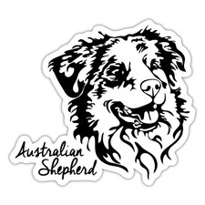 Australian Shepherd Hund Aussie Hütehund Aufkleber Sticker, max. 10 x 10 cm