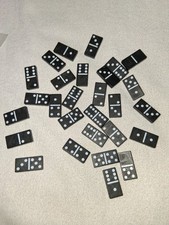 Dominosteine mit weißen Punkten ( 27 Stück )