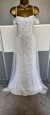 Elegantes Abend Pailletten Hochzeit Party Cocktail Abschlussball Kleid