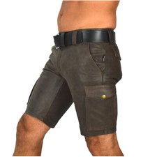  awanstar Cargo Ledershorts