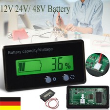 Digital LCD Monitor Batteriekapazität 12-72V Spannungsprüfer Indikator Anzeige