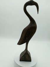 Ibis Holz Skulptur Vogel Figur | Vogelfigur / Vogelskulptur geschnitzt Vintage ✅
