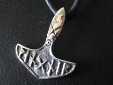 Thors Hammer 925 er Silber Ketten Anhänger nach Original Vorbild Mjölnir / x211