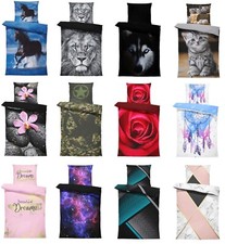 Bettwäsche 135x200 cm und 80x80 cm Mikrofaser Bettbezug Fotodruck modern