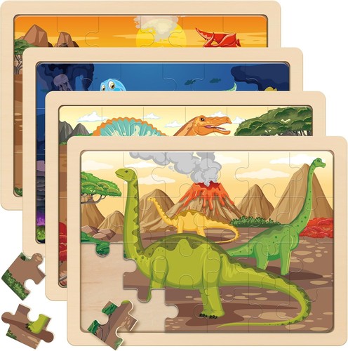 Synarry dinosaurier holzpuzzle - dinosaurier,