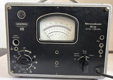 GRUNDIG (HARTMANN und BRAU) RÖHREN VOLT METER Typ: RV54 METALL GEHÄUSE von 60er