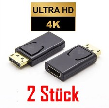 2 Stück 4K DP Displayport HDMI Adapter mit Audioübertragung 2160P 4096x2160