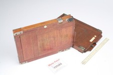 1x Holz Planfilm Doppelkassette-Filmholder 13 x 18 cm für Nassplattenfotografie