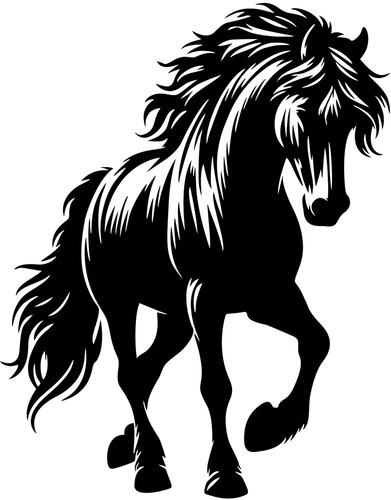 Aufkleber pferd pferdanhänger - pferd,
