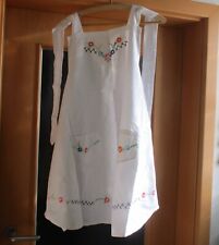 Trägerschürze Shabby Koch Küchen Binde Schürze Retro - Leinen - Stickerei