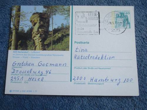 Bildpostkarte bollendorf - bildpostkarte,