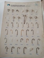 O. MUSTAD & SÖN A.S Musterkarte Fishhooks Angelhaken Norway
