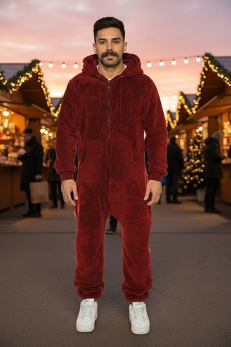 Herren fleece jumpsuit - fleece, overall