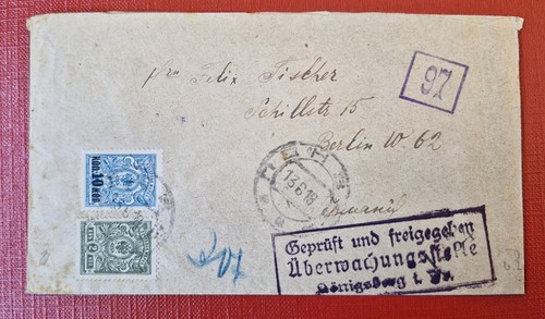 Zensurbrief 1918 russland - russland, –