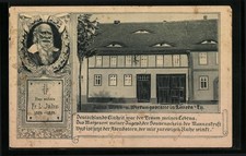 AK Kölleda /Th., Wohnhaus und Portrait Turnvater Jahn, Zitat Jahns 