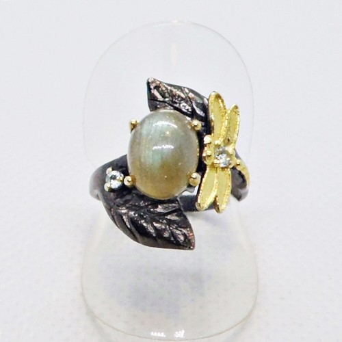Labradorit topas ring - topas,