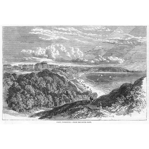 Filey view from south - from, cliff